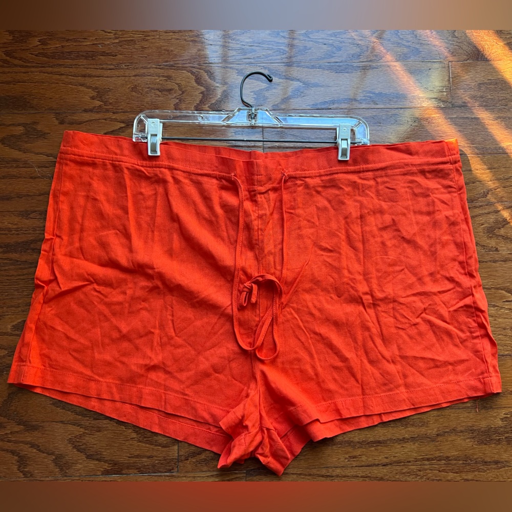 SHEIN High Waist Orange Shorts Size 2XL